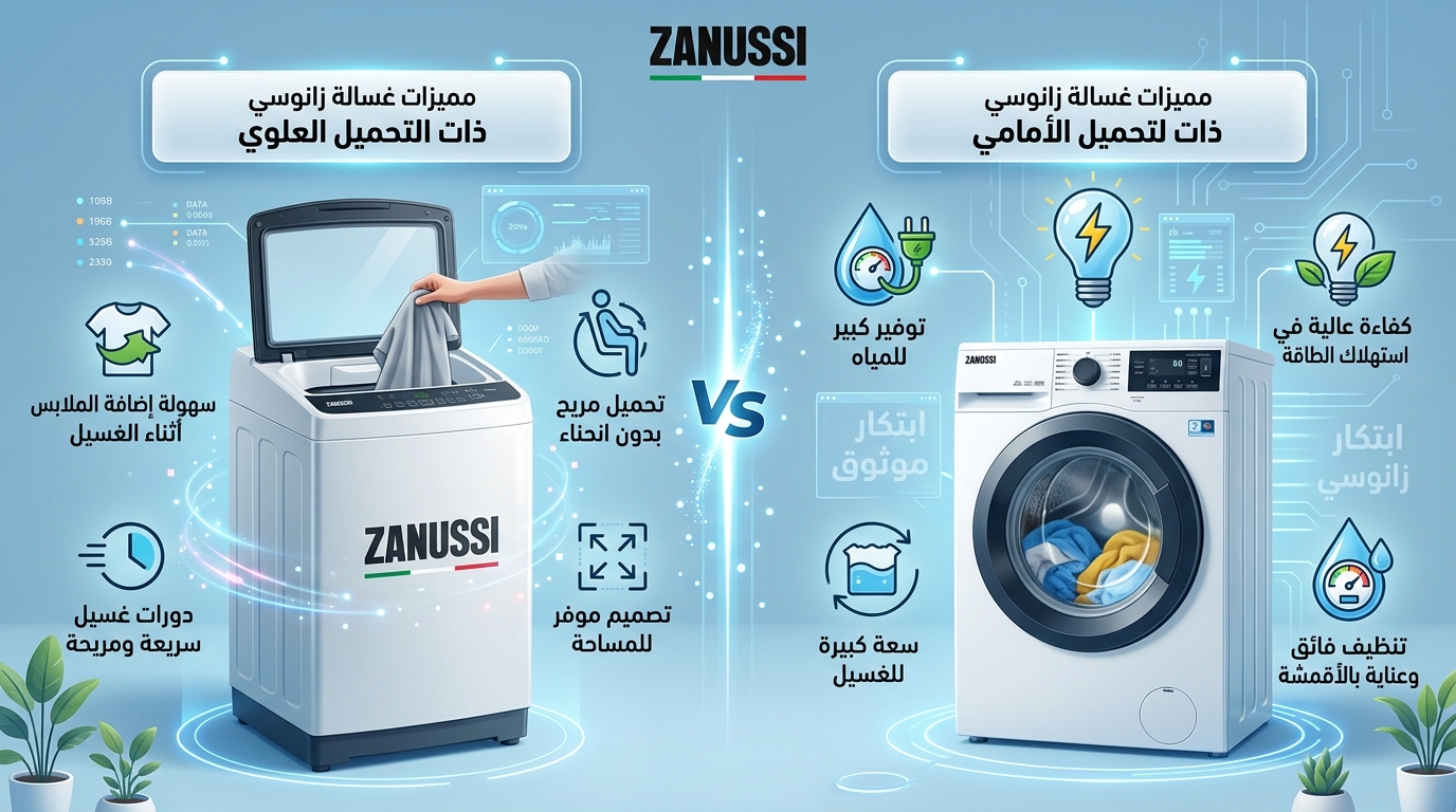 مميزات الغسالات الفوق أوتوماتيك والفول أوتوماتيك من زانوسي
